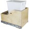 Hardware Resources 35 qt Rectangular Pull-Out Can, White, White Birch, 12 in CAN-WBMS35WH - alternate 1